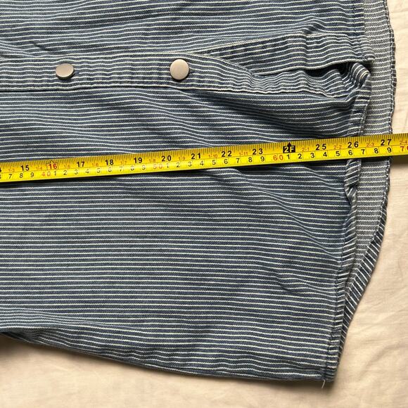 Polo Ralph Lauren Button Down Striped Denim Pony Logo Size Small - Picture 3 of 5